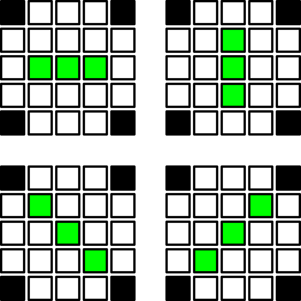 Figura 6: Líneas de victoria para cuatro jugadores